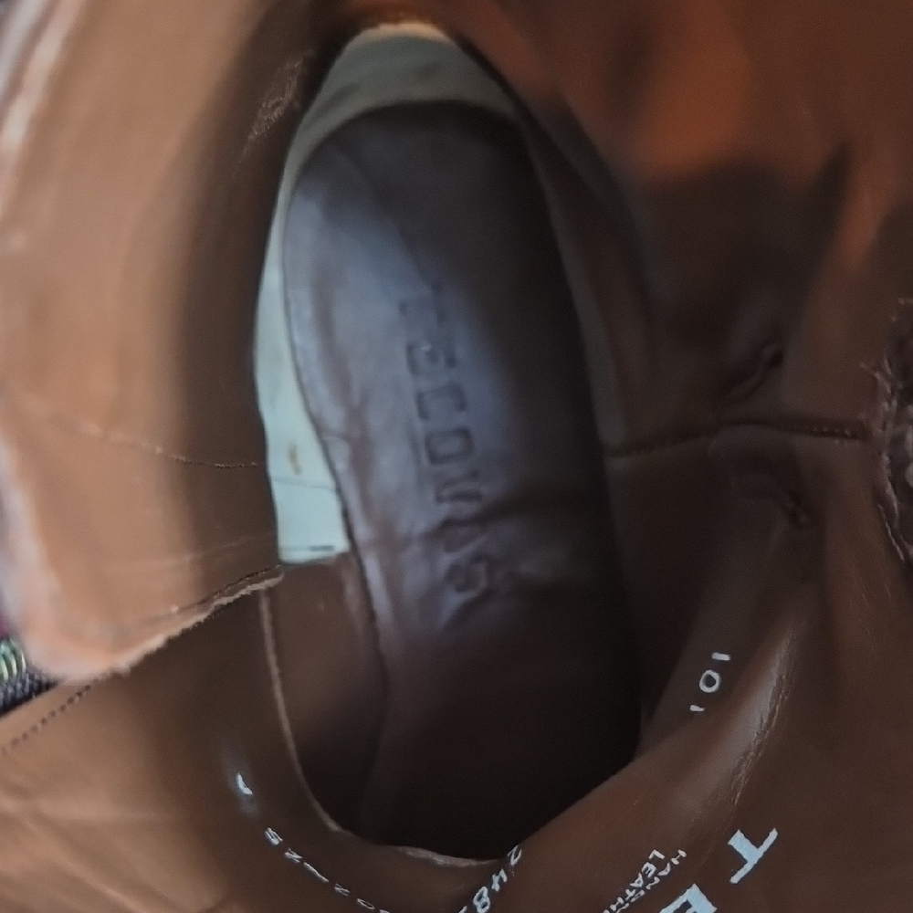 NEW Tecovas Chestnut Brown Leather Western Zip Short Boots - Picture 8 of 9